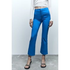 NWT Zara Mini Flare Pants - Electric Blue - 7385/450